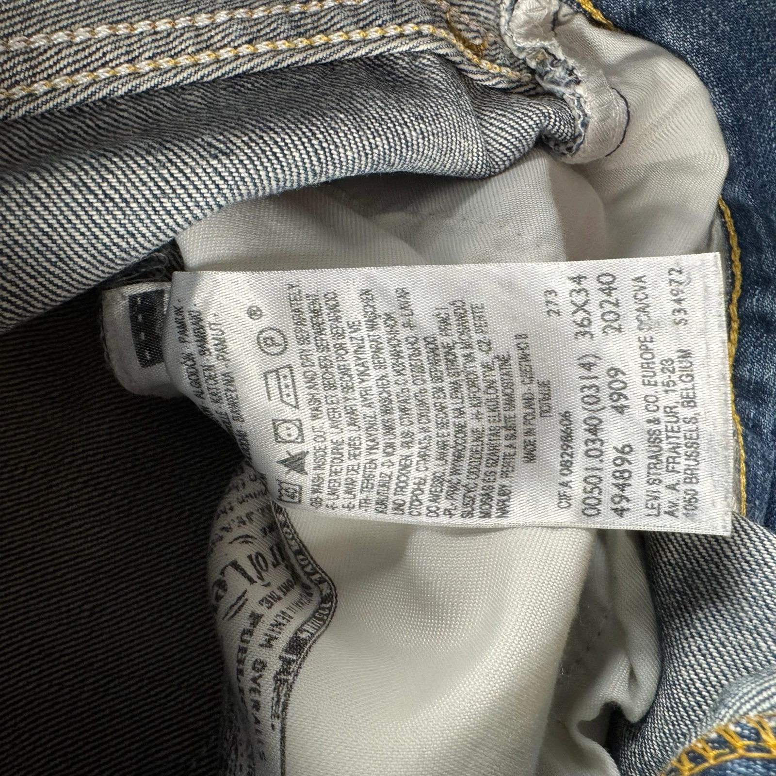 Levis 501 Baggy Fit Premium Vintage 90’s Made In USA Denim Trousers Japan Achieve – photo 13